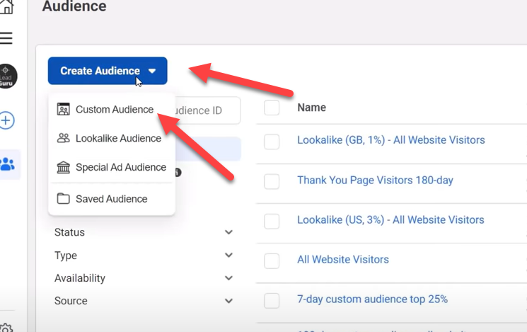 Create a custom audience