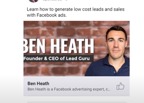 Ben Heath Influencer Ad