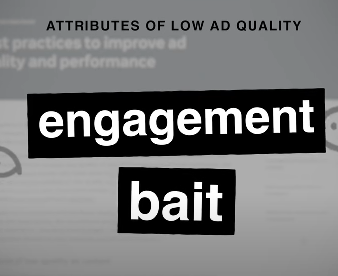 Low ad quality equals engagement bait