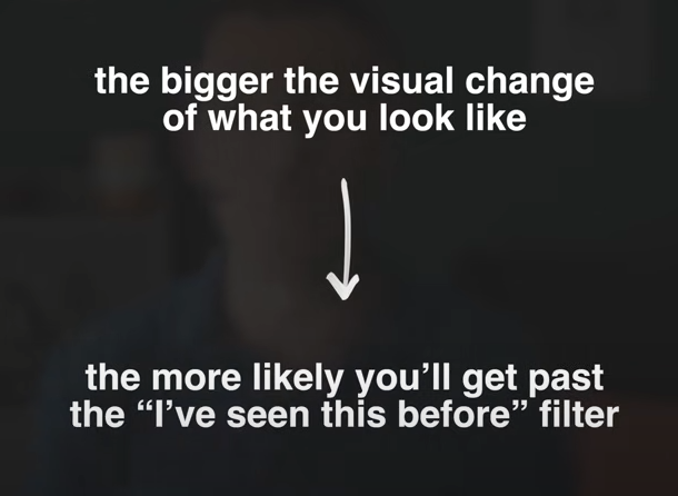 Change the way you look in your ad.