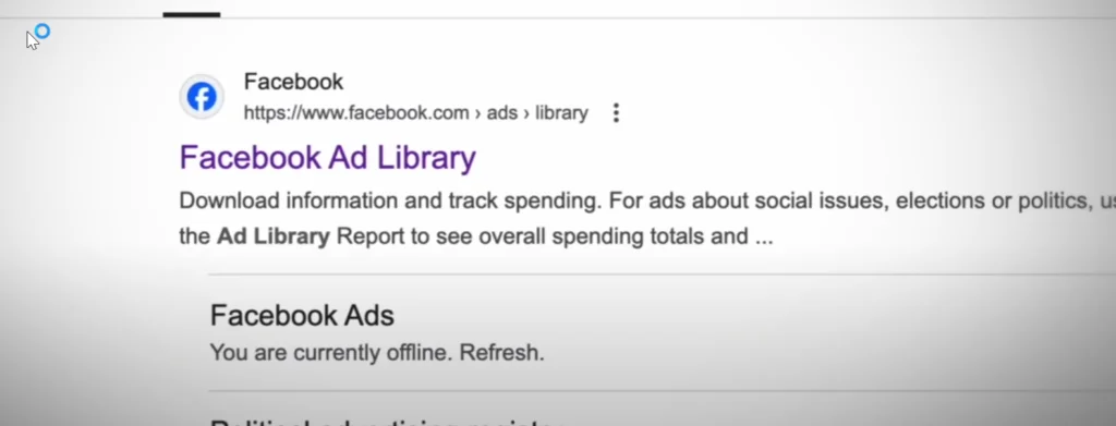 Facebook ad library